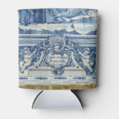 Portugese blauwe en witte tegels met engelen blikjeskoeler (Voorkant)