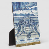 Portugese blauwe en witte tegels met engelen fotoplaat (Zijkant)