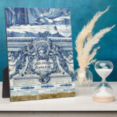 Portugese blauwe en witte tegels met engelen fotoplaat (Zijkant)