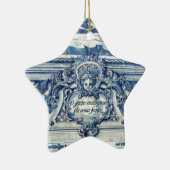 Portugese blauwe en witte tegels met engelen keramisch ornament (Rechts)