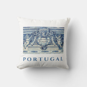 Portugese blauwe en witte tegels met engelen kussen