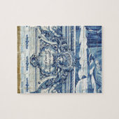 Portugese blauwe en witte tegels met engelen legpuzzel (Horizontaal)