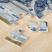 Portugese blauwe en witte tegels met engelen legpuzzel (Zijkant)