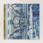 Portugese blauwe en witte tegels met engelen legpuzzel (Horizontaal)