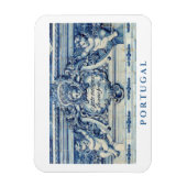 Portugese blauwe en witte tegels met engelen magneet (Verticaal)