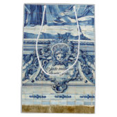 Portugese blauwe en witte tegels met engelen medium cadeauzakje (Achterkant)