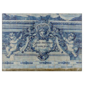 Portugese blauwe en witte tegels met engelen snijplank (Voorkant)