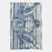 Portugese blauwe en witte tegels met engelen theedoek (Verticaal)