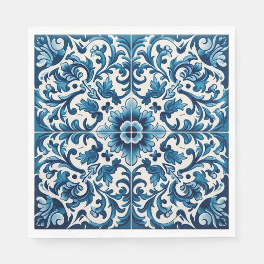 Portugese blauwe luiers servet (Voorkant)