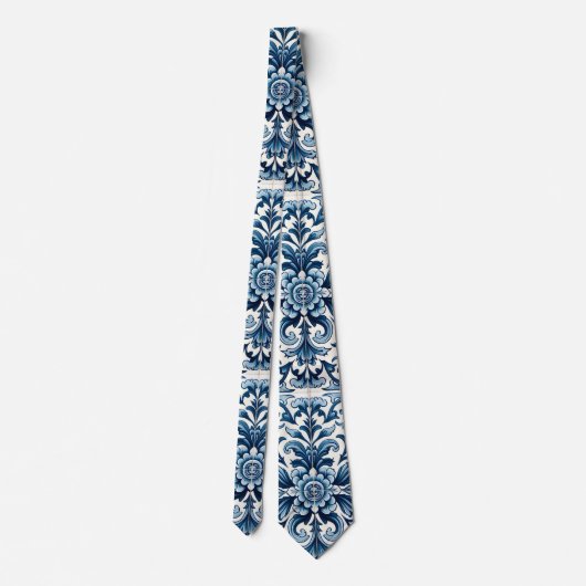 Portugese blauwe stropdas (Achterkant)