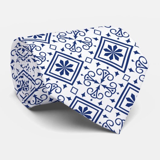 Portugese blauwe stropdas (Opgerold)