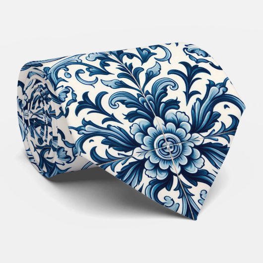 Portugese blauwe stropdas (Opgerold)