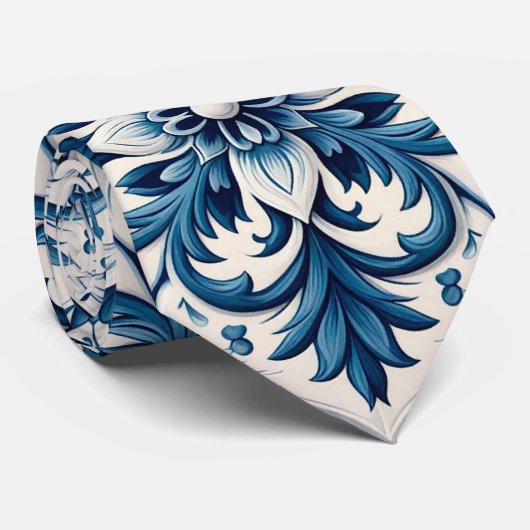 Portugese blauwe stropdas (Opgerold)