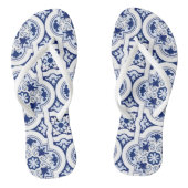 Portugese blauwe teenslippers (Voetbed)