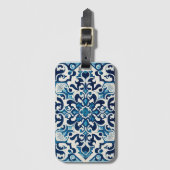 Portugese blauwe tegel bagagelabel (Voorkant (verticaal))