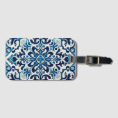 Portugese blauwe tegel bagagelabel (Voorkant (horizontaal))