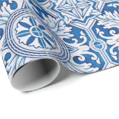 Portugese blauwe tegel cadeaupapier (Rol Hoek)