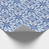 Portugese blauwe tegel cadeaupapier (Hoek)