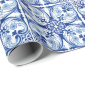 Portugese blauwe tegel cadeaupapier (Rol Hoek)