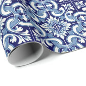 Portugese blauwe tegel cadeaupapier (Rol Hoek)