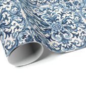 Portugese blauwe tegel cadeaupapier (Rol Hoek)