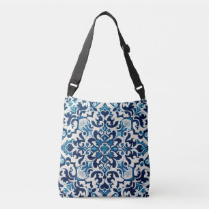 Portugese blauwe tegel crossbody tas