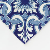 Portugese blauwe tegel fleece deken (Hoek)