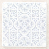 Portugese blauwe tegel glazen onderzetter (Achterkant)