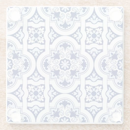 Portugese blauwe tegel glazen onderzetter (Achterkant)