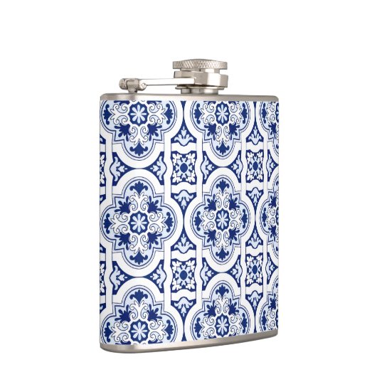 Portugese blauwe tegel heupfles (Rechts)