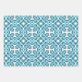 Portugese blauwe tegel inpakpapier vel (Voorkant 2)