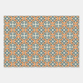 Portugese blauwe tegel inpakpapier vel (Voorkant 3)