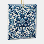 Portugese blauwe tegel keramisch ornament (Rechts)
