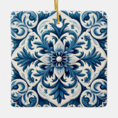 Portugese blauwe tegel keramisch ornament (Voorkant)