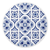Portugese blauwe tegel keramische knop (Voorkant)
