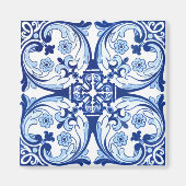 Portugese blauwe tegel magneet (Voorkant)