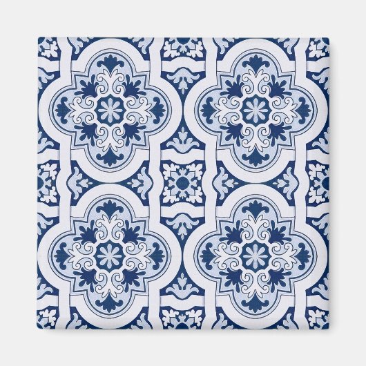 Portugese blauwe tegel magneet (Voorkant)