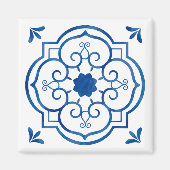 Portugese blauwe tegel magnet (Voorkant)