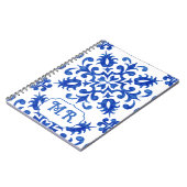 Portugese Blauwe Tegel Monogram Notitieboek (Linkerzijde)