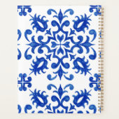 Portugese Blauwe Tegel Monogram  Planner (Achterkant)