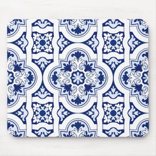 Portugese blauwe tegel muismat (Voorkant)