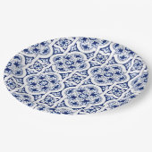 Portugese blauwe tegel papieren bordje (Gekanteld)