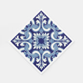 Portugese blauwe tegel servet (Hoek)