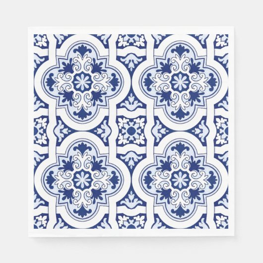 Portugese blauwe tegel servet (Voorkant)