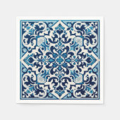 Portugese blauwe tegel servet (Voorkant)