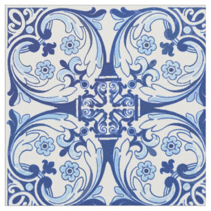 Portugese blauwe tegel stof