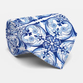 Portugese blauwe tegel stropdas (Opgerold)