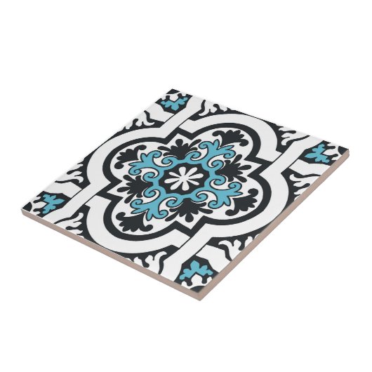 Portugese blauwe tegel tegeltje (Zijkant)