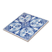 Portugese blauwe tegel tegeltje (Zijkant)