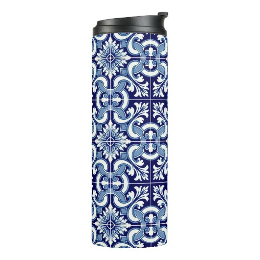 Portugese blauwe tegel thermosbeker (Gedraaid links)